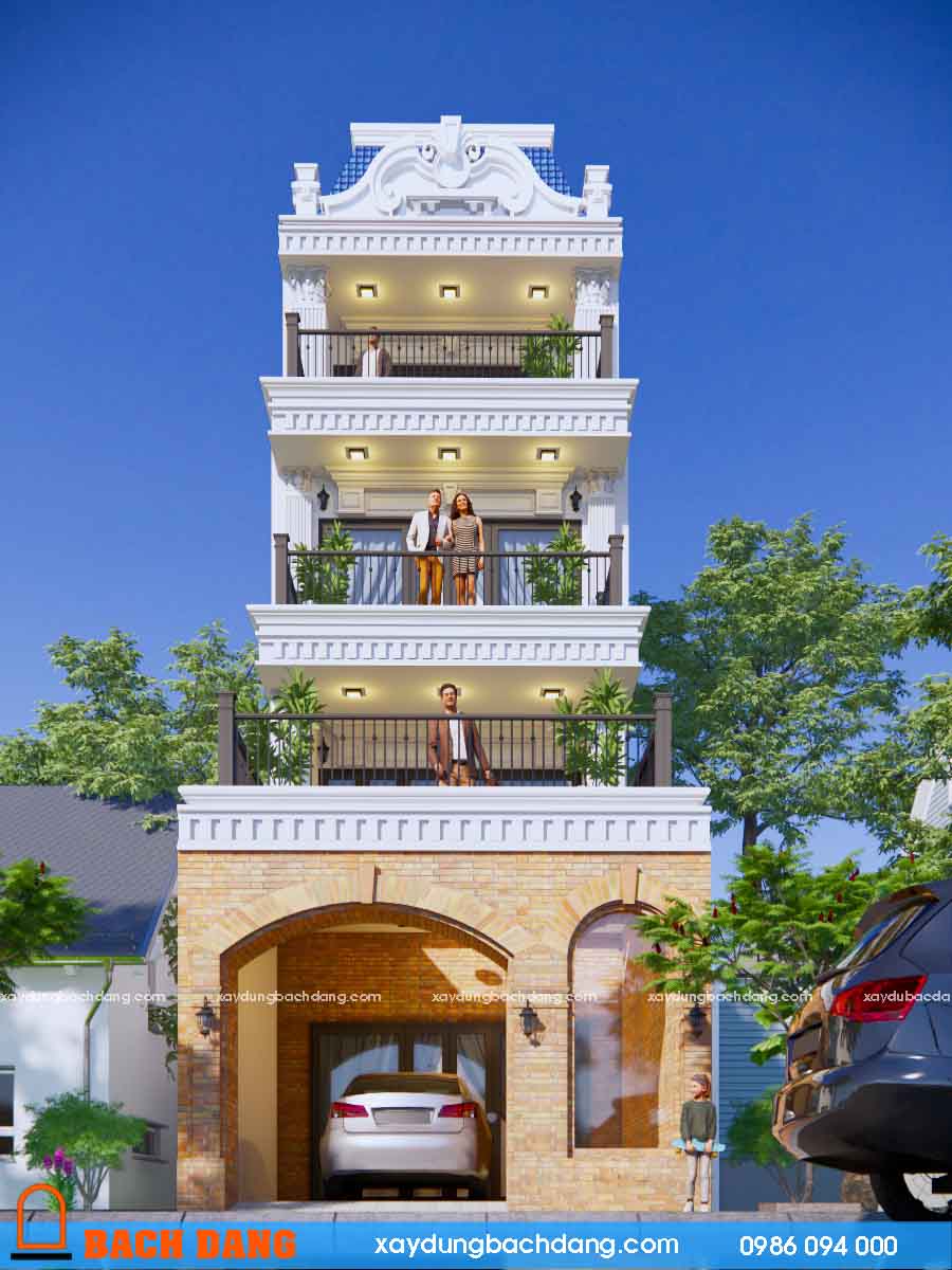 Thiết kế nhà lô phố tân cổ điển mặt tiền 6m – Chú Hoàng, Hải Phòng – Future  Home