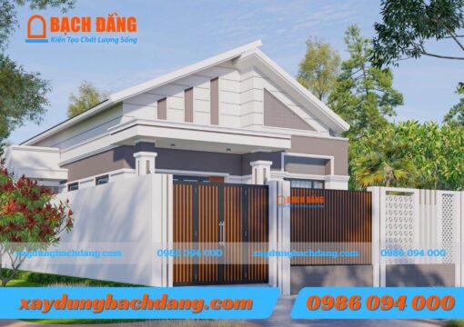 Mẫu nhà cấp 4 hiện đại mới nhất diện tích 8x15m Bình Dương của Anh Linh