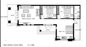 Mẫu nhà cấp 4 mái thái chữ L diện tích 7x15m sang trọng của chị Lan tại Bình Phước