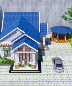 Mẫu nhà mái thái cấp 4 đơn giản kích thước 7x15m chị Hiền ở Bình Dương