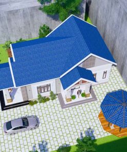 Mẫu nhà mái thái cấp 4 đơn giản kích thước 7x15m chị Hiền ở Bình Dương