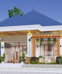 Mẫu nhà cấp 4 mái nhật 4 phòng ngủ kích thước 8x18m của anh Quang tại Đồng Nai