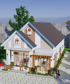 Mẫu nhà cấp 4 mái thái 3 phòng ngủ 8x16m sang trọng của Anh Thành tại Tây Ninh