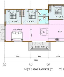 Mẫu nhà mái thái cấp 4 đơn giản kích thước 7x15m chị Hiền ở Bình Dương