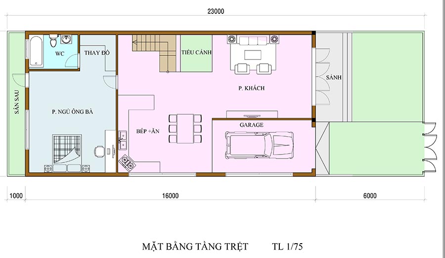 Bản vẽ villa 3 tầng